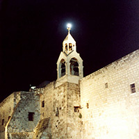 Pleine lune sur la Basilique de la Nativité