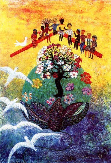 lb assis sur le toit dumonde